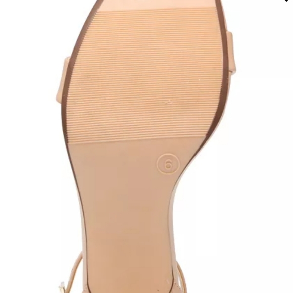 Wild Pair Bethie Suede Open Toe Sandals Nude 6 - Picture 5 of 9